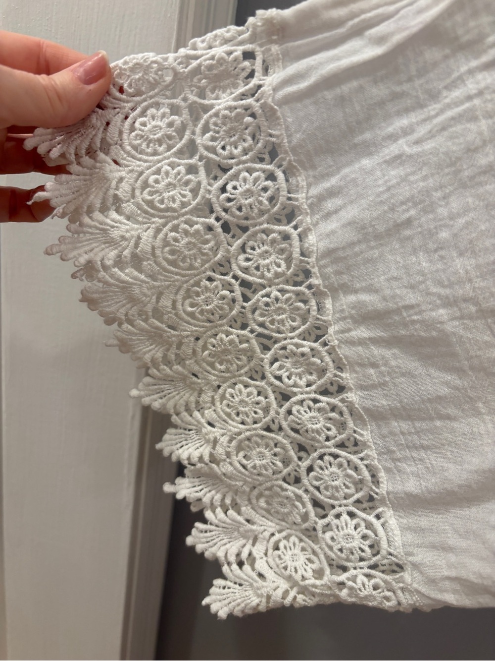 Club Z Collection Lightweight White Gauze Cover-Up with Tie Front - Picture 4 of 9